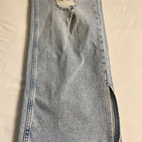 Gap Loose Jeans Women 31/12 Blue Mid Rise Ripped Light-Wash Denim Distressed Y2K - Picture 15 of 15